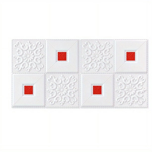 8pcs 3D Wall Sticker Imitation Brick Bedroom Decoration Waterproof Self-adhesive Wallpaper For Living Room Kitchen TV Backdrop