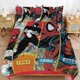 thumbnail image 2 of Spider-Man 3 Piece Sets Full/Queen Size - Reversible Microfiber Quilts with 2 Shams Soft Lightweight Bedspread Coverlet Comforter for All Season Bed Sheets, 2 of 5