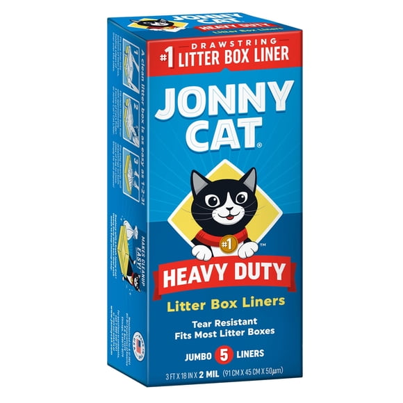 Forros para cajas de arena Jonny Cat, resistentes, tamaño Jumbo, 5 unidades