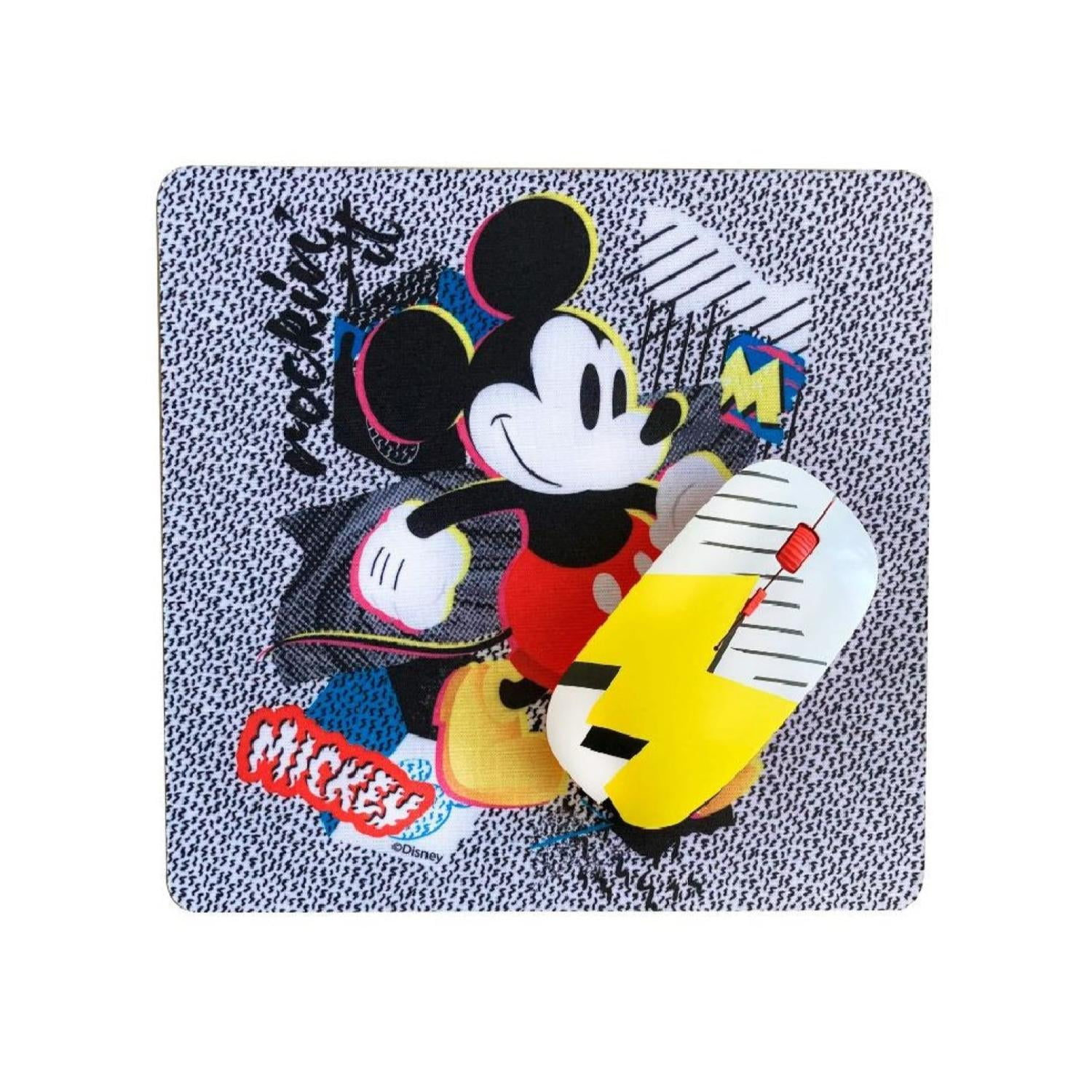 Disney - Kit Mouse Inalambrico Usb 3b Y Mousepad Mickey Mouse