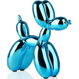 Veat00L - Figura Decorativa De Perro Globo Decoración Del Hogar, 10*10*4Cm Estatua De Perro Con Globo Galvanizado Brillante, Figura De Animal De Globopequeño, Escultura Artística, Decoración Moderna