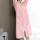 thumbnail image 3 of Bata de baño con cremallera frontal para mujer, bata de casa, camisón de manga 3/4, vestido de estar para mujer, ropa de dormir con bolsillos, 3 of 5