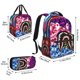 thumbnail image 4 of Mochila YBYGBB con dientes de tiburón, camuflaje, con lonchera, estuche para lápices, portátil de viaje, mochila de gran capacidad, mochila moderna y duradera, multicolor, 4 of 7