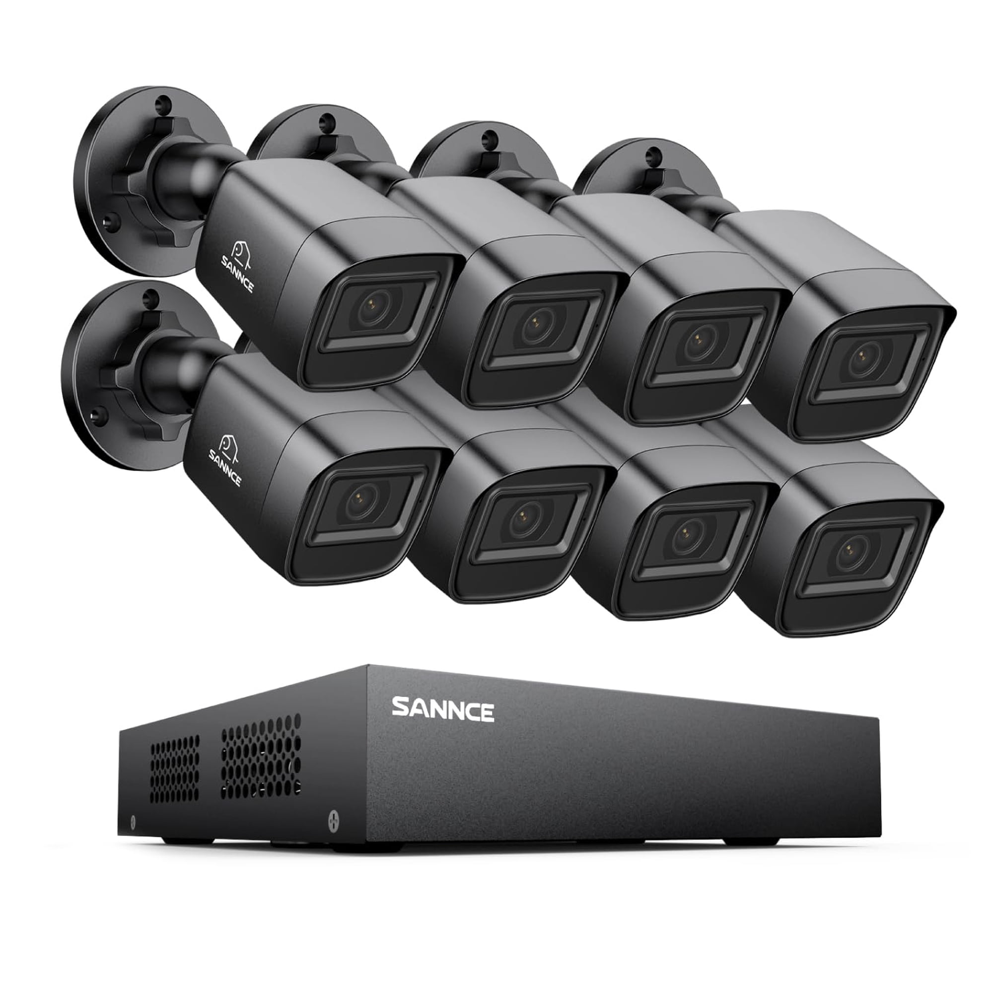Sistema De Cámaras De Seguridad Sannce Dvr De 8 Canales 1080p Resistente A La Intemperie