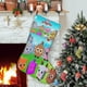 thumbnail image 1 of Pet Simulator Tema: Calcetines de Navidad, fino lino blanco para colgar en escaleras y chimenea, decoración navideña para el hogar, regalo de Navidad. 45cm × 32cm, 1 of 5