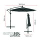 thumbnail image 2 of Quitasol Terraza 360° 3x3 mt Panel Solar Luz Led grafito Vincenzi, 2 of 11