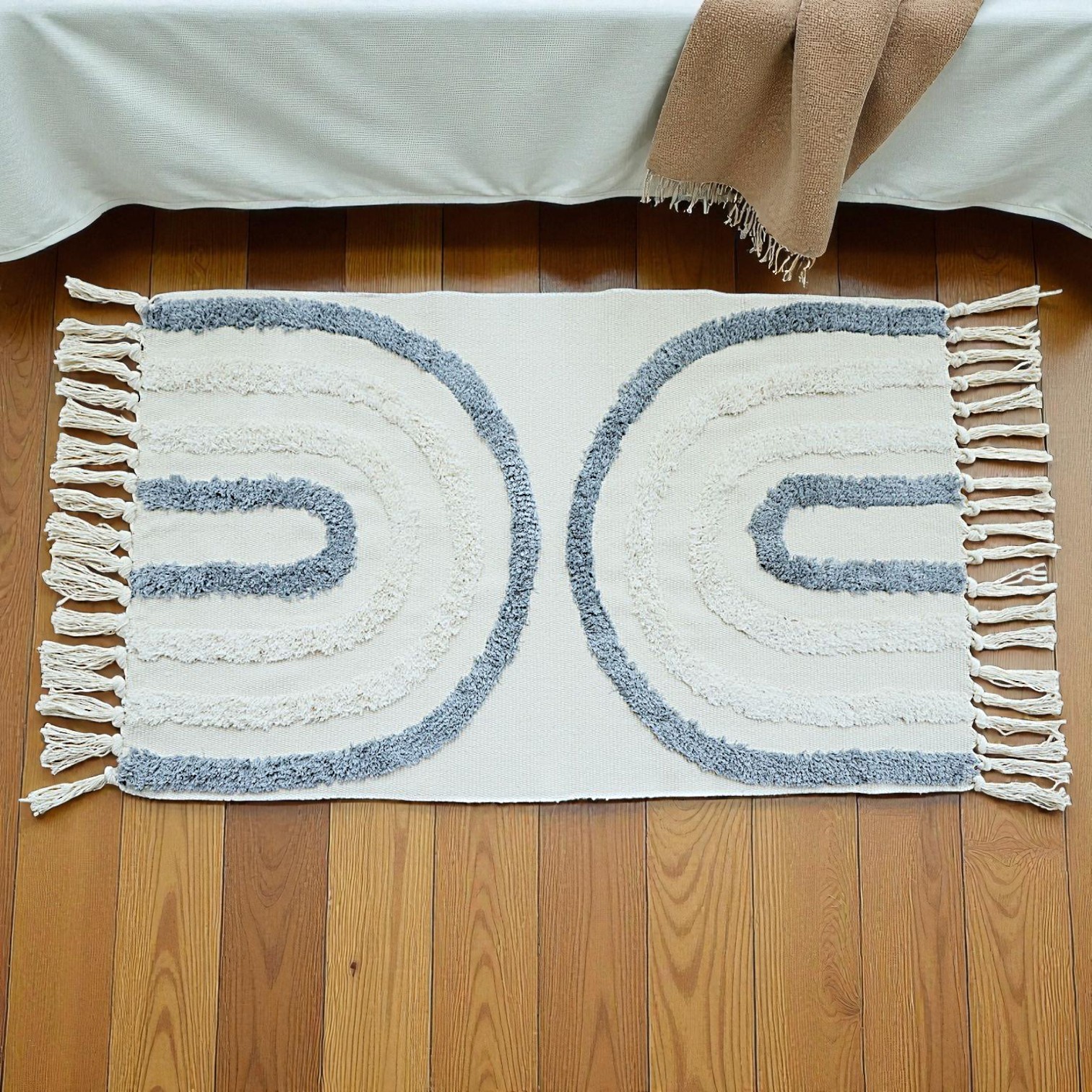 Top Lucky - Bajada De Cama Bordada Kilim De Estilo Etnico 60X90Cm Md71