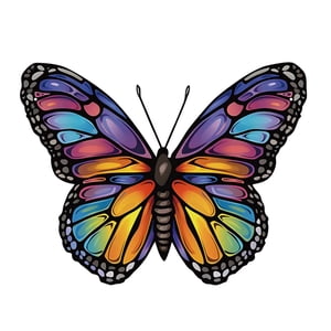 Magideal - Decoración De Pared De Mariposa Decoración De Arte De Pared De Hierro Regalo De Adorno Mínimo De Adornos Para Colgantes Para El Dormitorio De La Ofici Púrpura Amarillo Azul