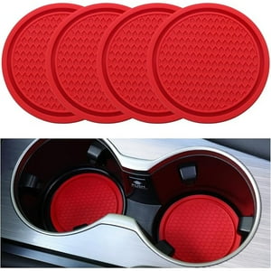 Veat00L - Posavasos Para Automóviles, 4 Posavasos Antideslizantes Universales Incrustados En La Decoración Interior Del Automóvil, Diseño De Red De Colmena De Material Preferido, Listo Para Usar