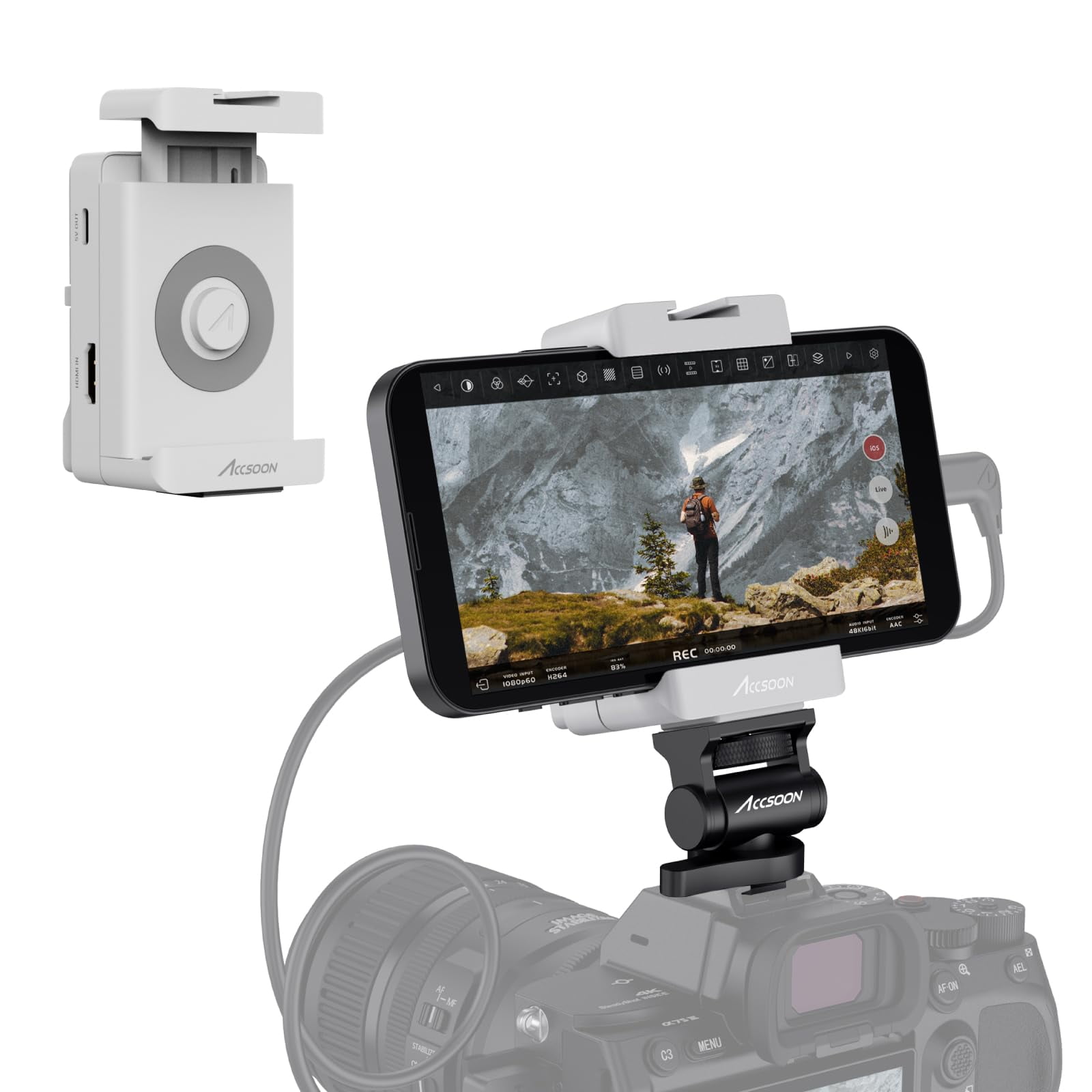 Adaptador Hdmi 4k Accsoon Seemo, Sistema De Transmisión De Vídeo, Transmisor Ios/hdmi 4k30/1080p60,