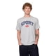 thumbnail image 1 of Camiseta GAP para hombre con logotipo gráfico tejida en gris jaspeado claro, talla S, 1 of 4