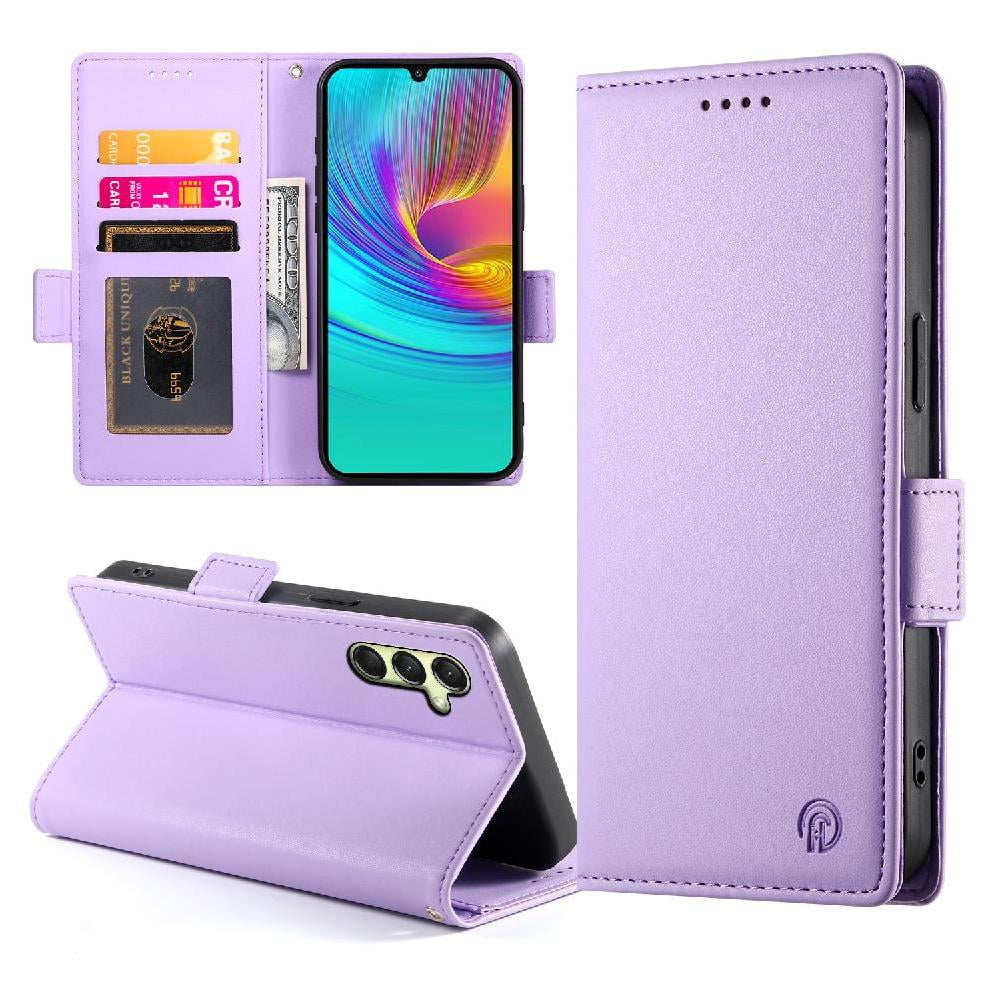 Foxdock - Funda Cartera Magnética Con Tarjetas Y Soporte Para Samsung Galaxy A16 Morado