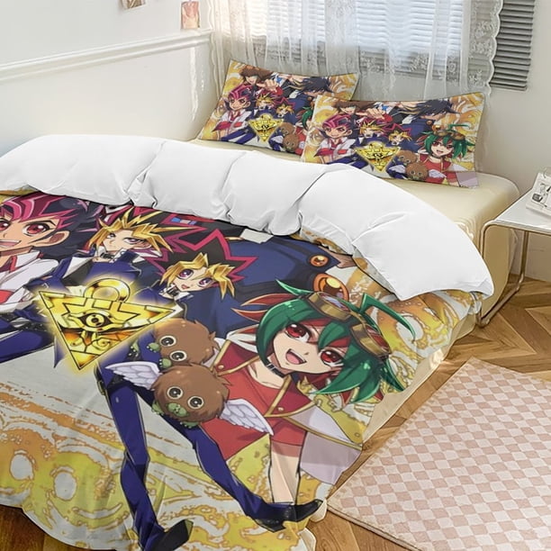 YuGiOh Anime Home Bed 3-piece Set Classic Japanese Anime Polyester Wash Student Dormitory Set