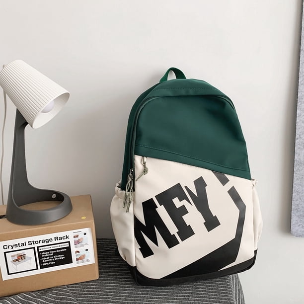Fashion Cute Cartoon Pattern Student School Bag, Casual Large Capacity Nylon Zipper Backpack Woman and Man, Unisex