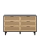 thumbnail image 3 of 51.18"6-Drawers Rattan Storage Cabinet Rattan Drawer with White Drawer Slides,for Bedroom,Living Room,Black, 3 of 3