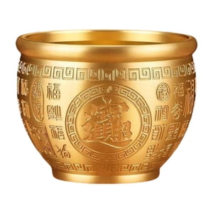 Magideal - Adorno De Escritorio, Cuenco De Latón Feng Shui, Coleccionables, Regalo De Inauguración De La Casa, Mesa Central, Cuenco De Cornucopia Para Estantería 95 Cm De Diámetro