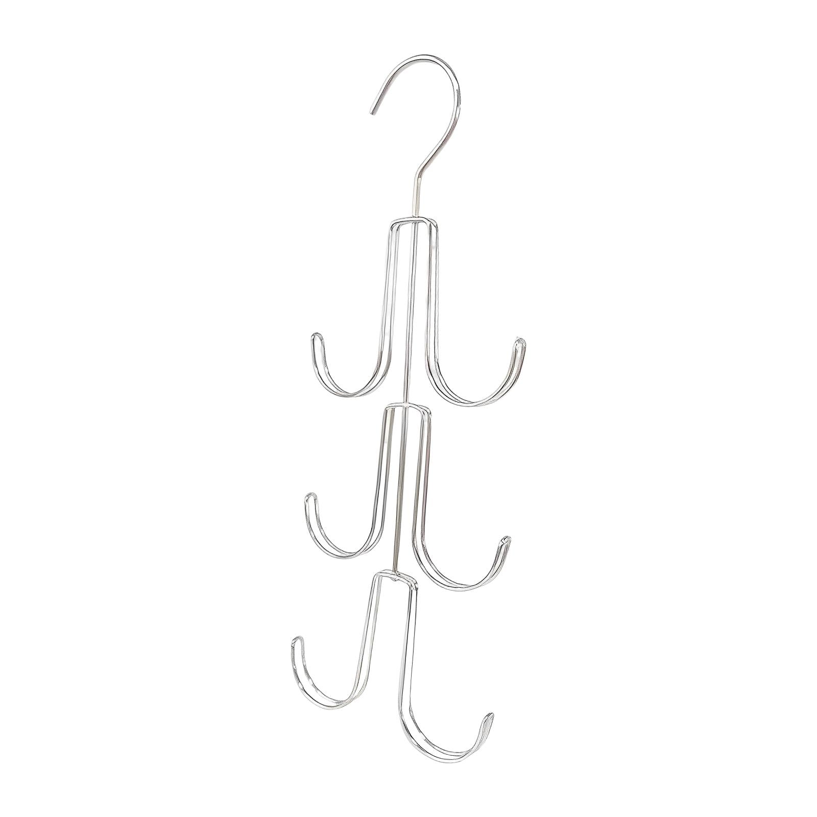 Magideal - Colgador De Monedero, Colgador De Cinturón De Almacenamiento Colgante Para Armario, Soporte Para Bolsa Colgante Para Ropa Pequeña, Sombrero, Zapatos, Plata