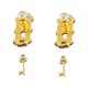 thumbnail image 2 of Cerraduras de puerta de cristal de 2 piezas con llaves para 1/12 casa de mu?ecas en miniatura - dorado, 2 of 3