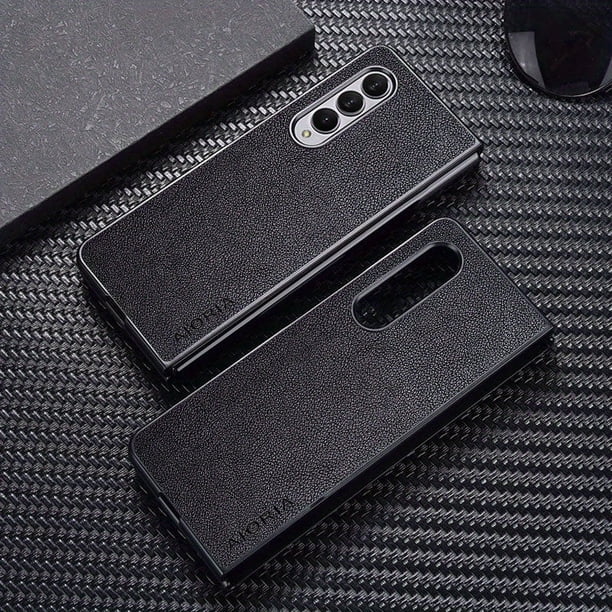1pc Phone Case With Premium Leather Cover Retro Design Full Protective Phone Case For Samsung Galaxy Z Fold 4 Fold4 5G