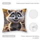 thumbnail image 5 of Mapache Fundas de almohada de terciopelo con tema, regalos de funda de almohada, decoración para el hogar, cojín de lanzar, regalo de cumpleaños para fans y parejas.50*50cm., 5 of 6