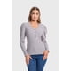 thumbnail image 1 of Polera Mujer Rib Pata Botón Gris, 1 of 5