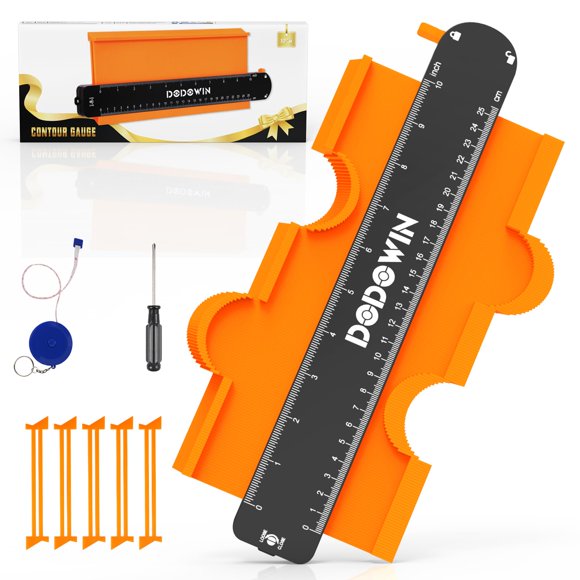 Contour Gauge Dodowin de 25 cm/10 pulgadas con lápiz Lock y Carpenter