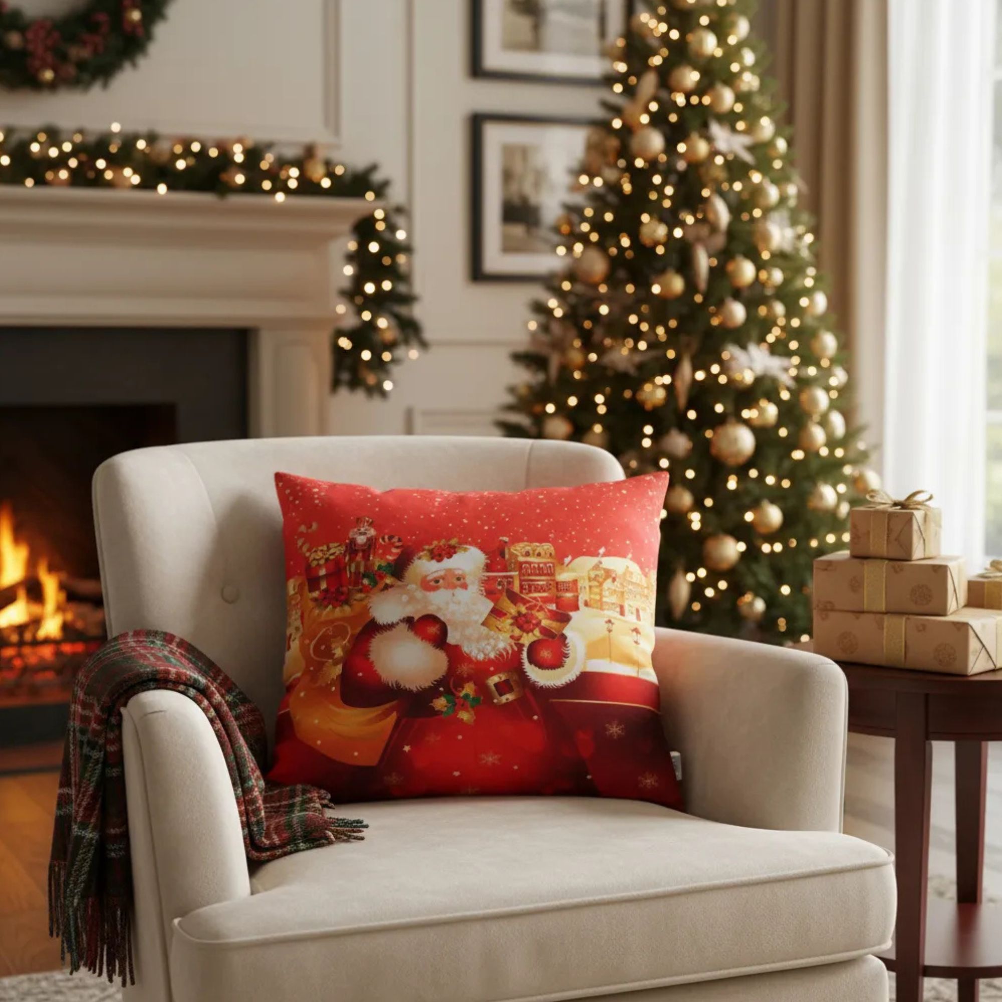 Genérico - Set 2 Funda De Cojin Navideño 45X45 Cm Decoracion