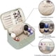 thumbnail image 3 of Bolsa De Cosméticos De Viaje De Gran Capacidad, Bolsa De Cosméticos Portátil De Cuero Resistente Al Agua, Bolsa De Cosméticos Multifuncional Para Mujer Con Asas, 3 of 5