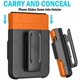 thumbnail image 5 of Funda y soporte de cinturón Nakedcellphone para Motorola RAZR 2024/2025/2026 Naranja, 5 of 9