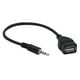 thumbnail image 2 of Cable Adaptador Convertidor OTG Hembra A USB Macho De Audio Auxiliar Negro De 3,5 Mm, 2 of 3