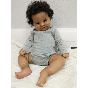 Muñeca Reborn Ardol Sweet Smiling De 50 Cm Con Pelo Rizado