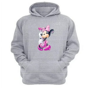 Genérico - Polerón Canguro Ratoncita M. Gris Claro Talla L Unisex