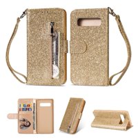 Funda Para Foxdock Elegante Funda Samsung Galaxy S10 Plus Glitter Con Cremallera-Ideal Para El Uso Diario