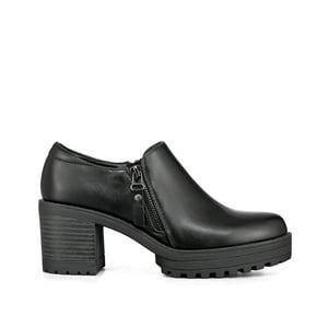 Botin Casual Mujer Negro Eco Cuero Formal Weide Qbm11