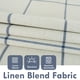 thumbnail image 3 of Cortinas DriftAway 100% opacas, paneles de lino a cuadros, 230 cm, 3 of 9
