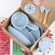 thumbnail image 1 of 9pcs Silicone Baby Feeding Set|Baby Led Weaning Supplies Set Toddler Feeding Eating Utensils Sets|Baby Bib, Suction Plate, Suction Bowl, Spoon, Fork, Sippy Cup|Food Grade BPA Free, Dishwasher Safe, 1 of 5