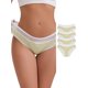 thumbnail image 1 of INSPIRE CHIC Ropa interior de mujer de algodón de tiro medio con encaje elástico cómodo estampado a rayas 5 paquetes M 5 Verde, 1 of 4