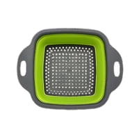 Crusec - Colador Escurridor De Silicona 29X21Cm Plegable Multiuso