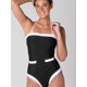 thumbnail image 2 of Traje de Baño Daikiri Mujer Sorrento Negro Blanco Protección UV50+, 2 of 3