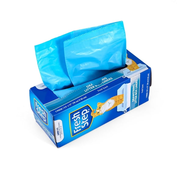 Fundas para caja de arena para gato Fresh Step 76 x 43 cm, perfumadas, paquete de 7