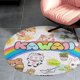 thumbnail image 4 of Kawaii / Kawaii: Lindo Alfombra Redonda de Felpa Coral, Antideslizante, No Desprende Pelusas, Lavable y Duradera para Salón, Dormitorio y Habitación de Niños 60cm, 4 of 6