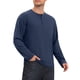 thumbnail image 4 of INSPIRE CHIC Camisetas Henley de Manga Larga para Hombre con Botones, Camisa Casual de Negocios 3XL Azul Marino, 4 of 6