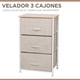 thumbnail image 2 of Cajonera Velador Organizador 3 Cajones Metal Madera Tela, 2 of 9