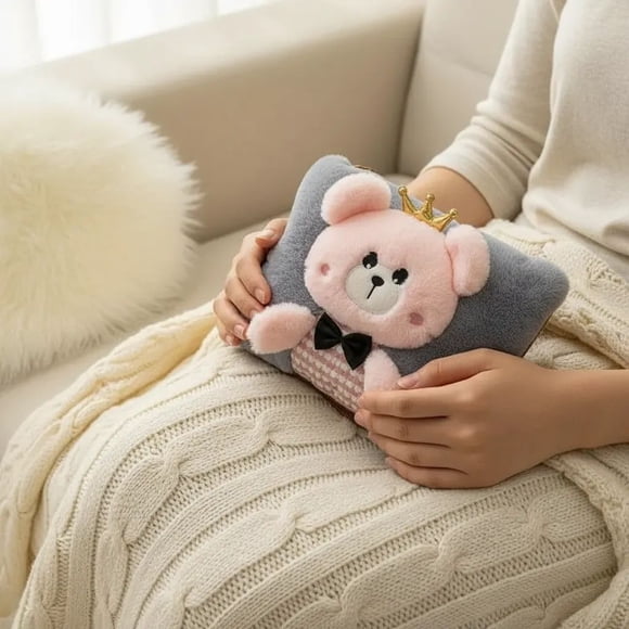 Guatero De Manos Electrico Peluche Osito Corona Calentador