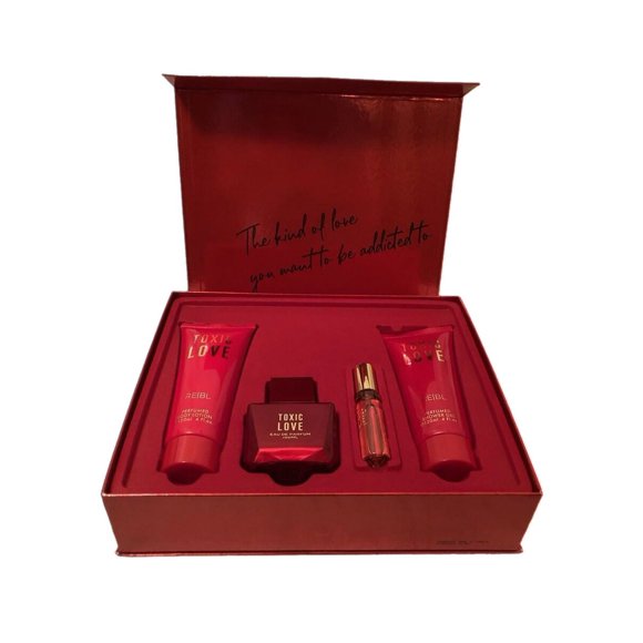 Perfume Intertek Toxic Love, set de 4 unidades, aerosol EDP de 100 ml, para mujer