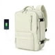 thumbnail image 4 of Mochila Viaje Cabina Avión Impermeable Viral Zapatos USB Blanca, 4 of 5