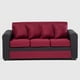 thumbnail image 4 of Sofa Paris 2 Pouf Negro Rojo, 4 of 5