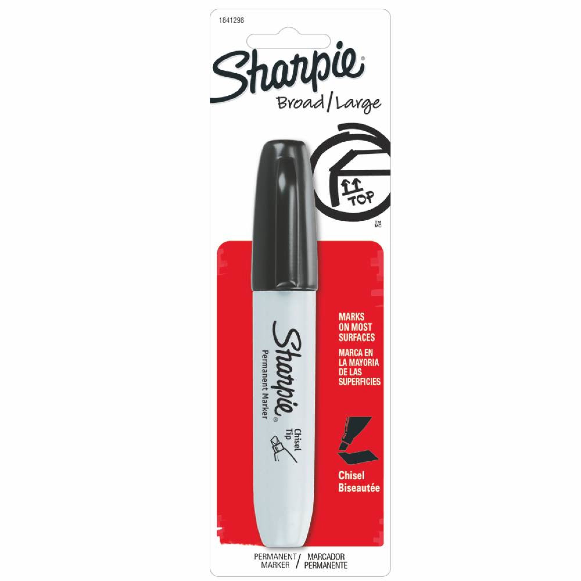Plumón Permanente Punta Chisel Color Negro 1 Un Sharpie