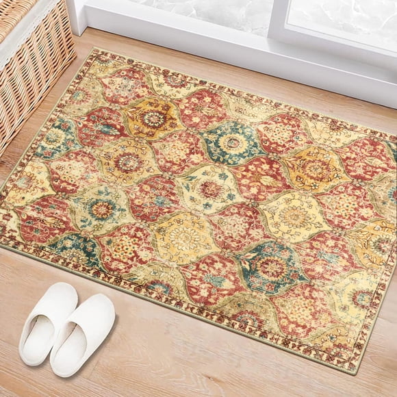Alfombra Lahome Moroccan Trellis rojo/naranja 60x90 cm