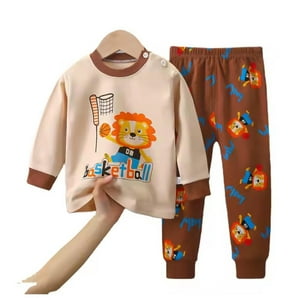 Kivara - Pijama Niño Manga Larga Algodon Infantil Cafe 36